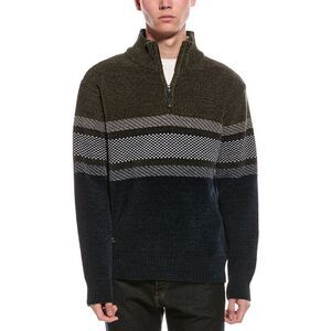 Point Zero Mens  Semi Fit 1/4-Zip Mock Neck Sweater, Blue